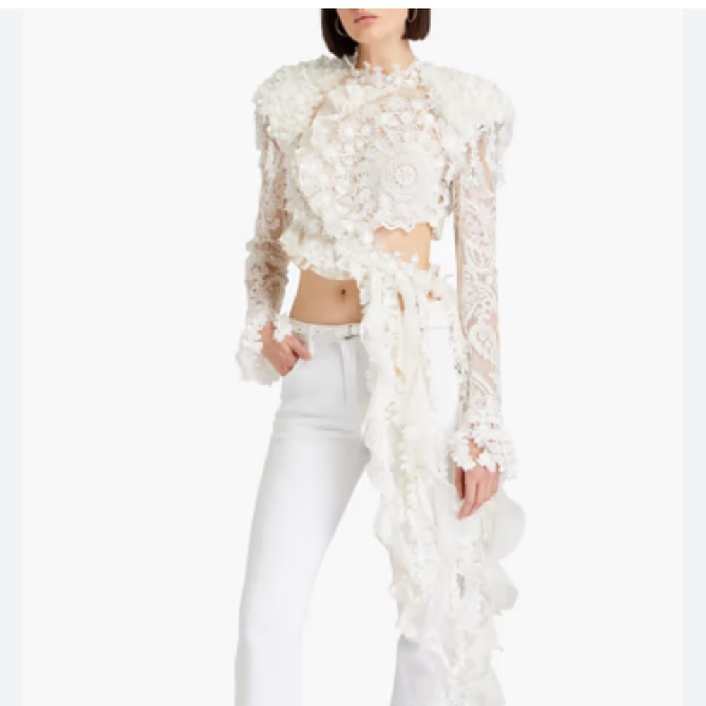 Elegant Lace White Top